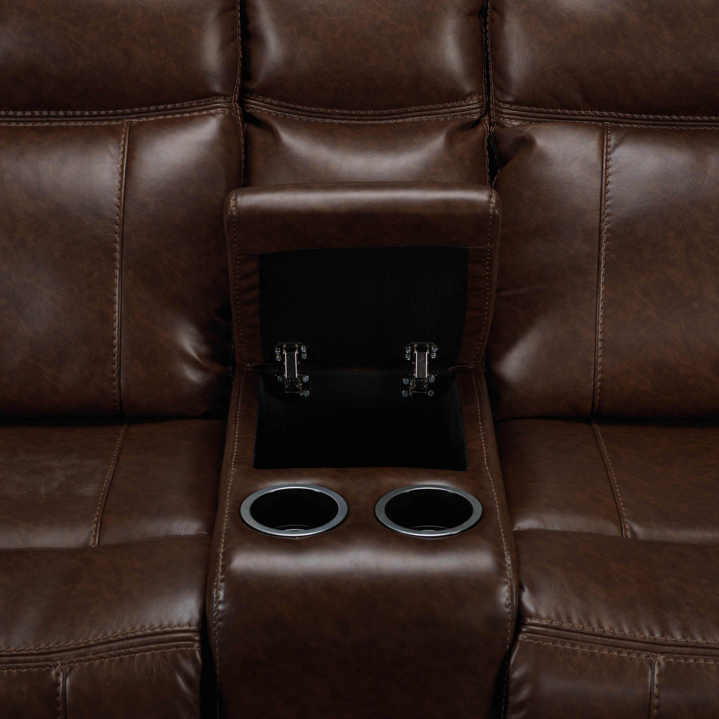 Scorpio Reclining Sofa, Reclining Loveseat and Glider Recliner - Whiskey Brown