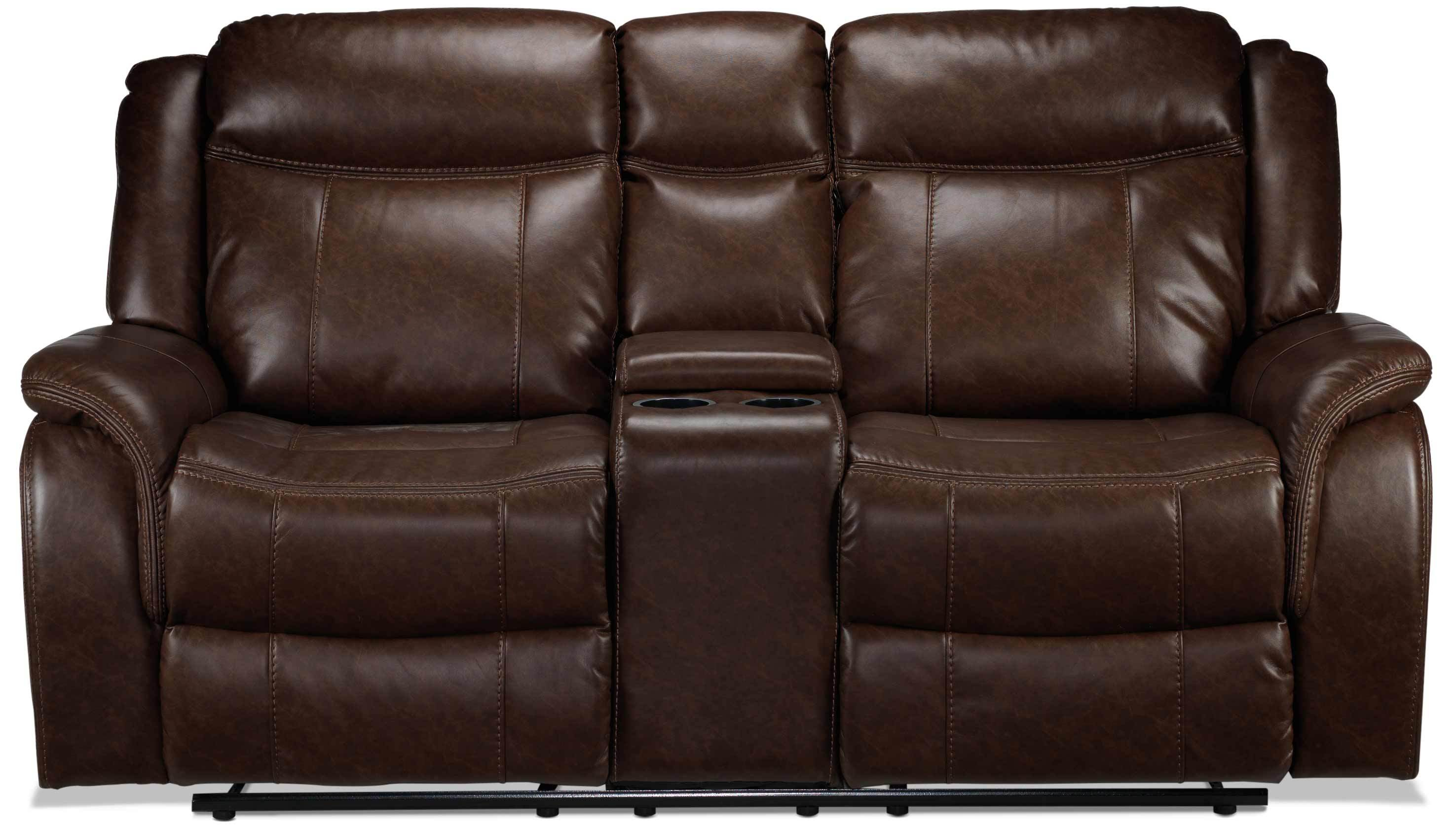 Scorpio Reclining Sofa and Reclining Loveseat - Whiskey Brown
