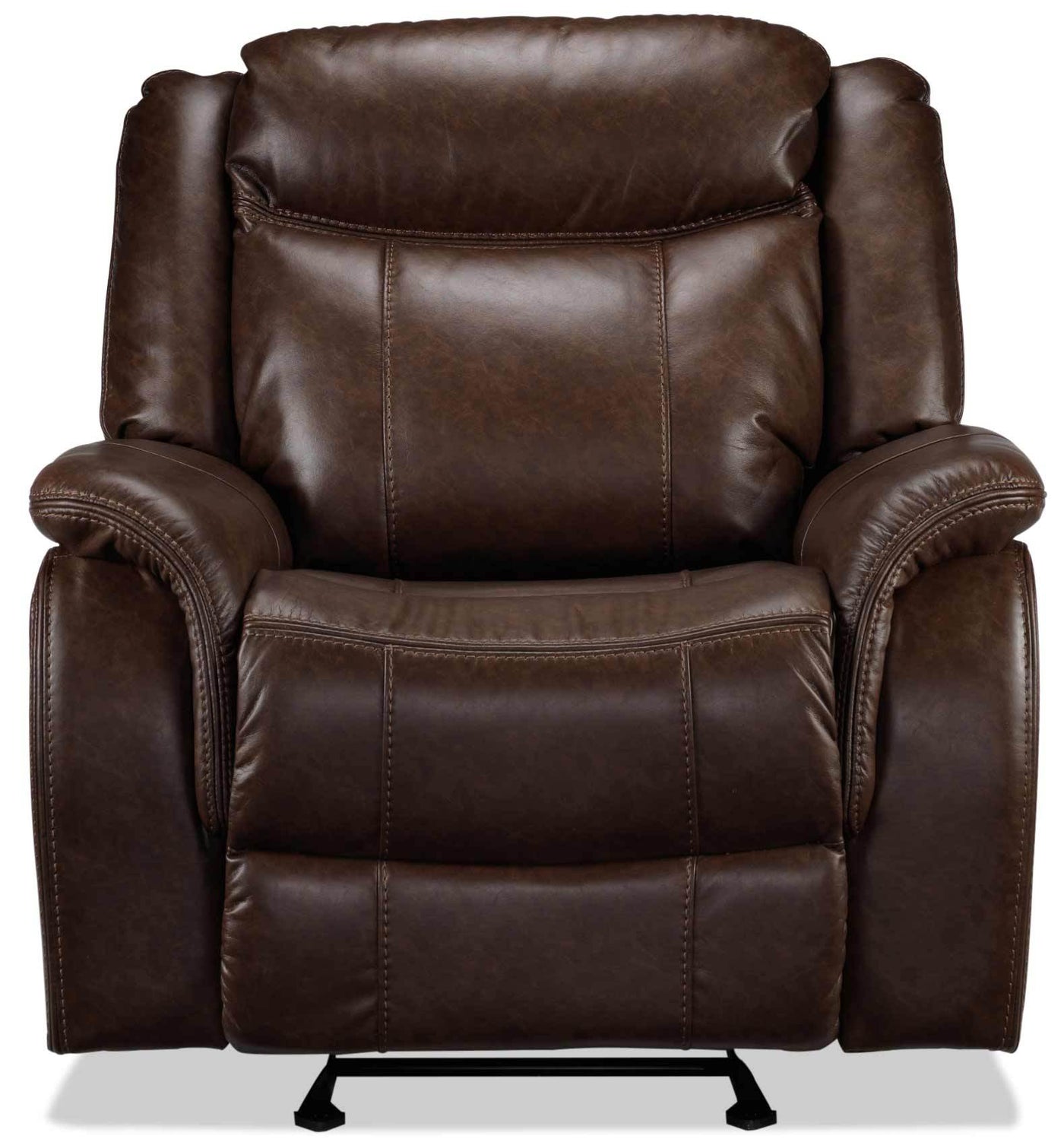 Scorpio Reclining Sofa and Glider Recliner - Whiskey Brown
