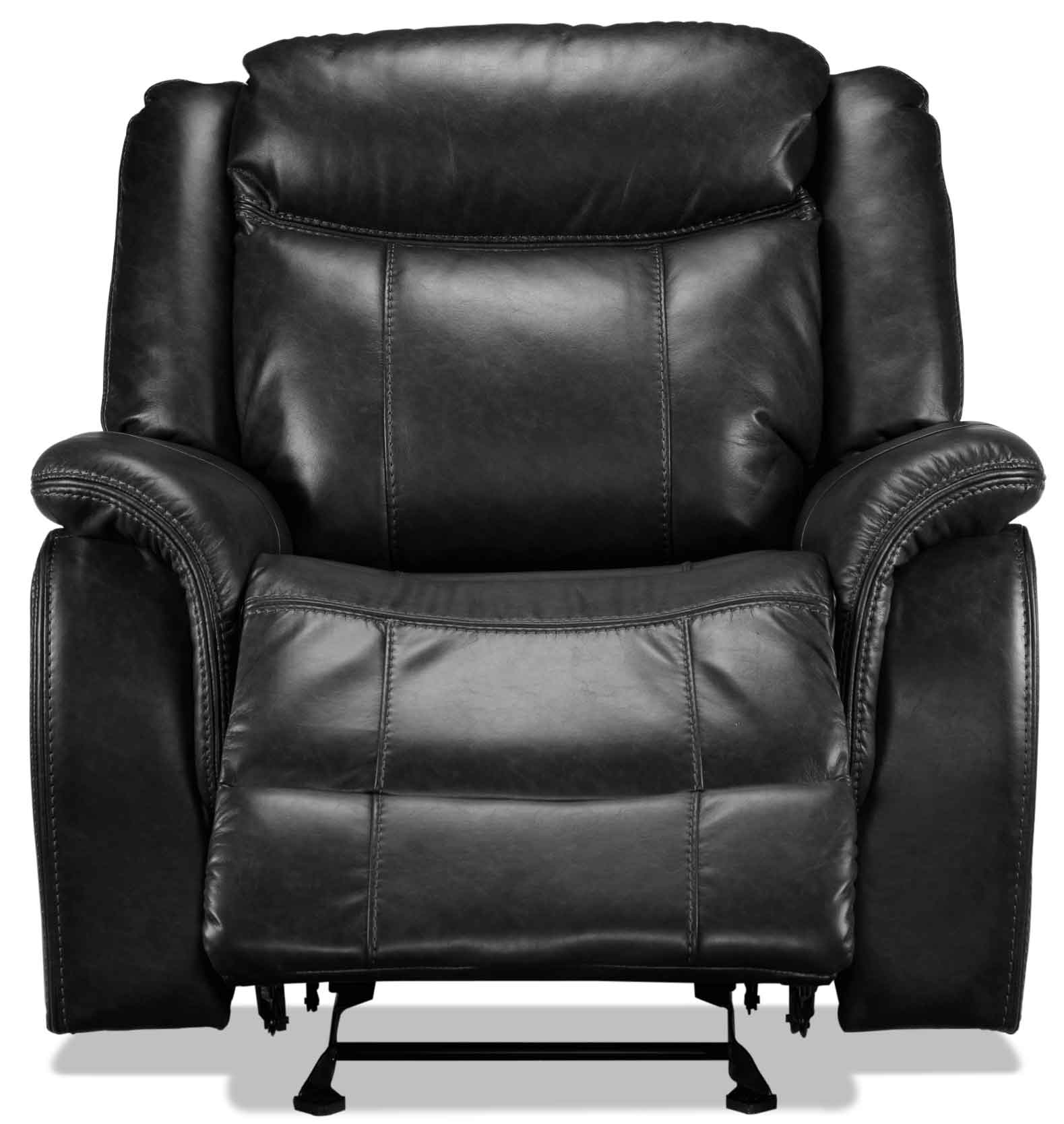 Scorpio Reclining Sofa and Glider - Black