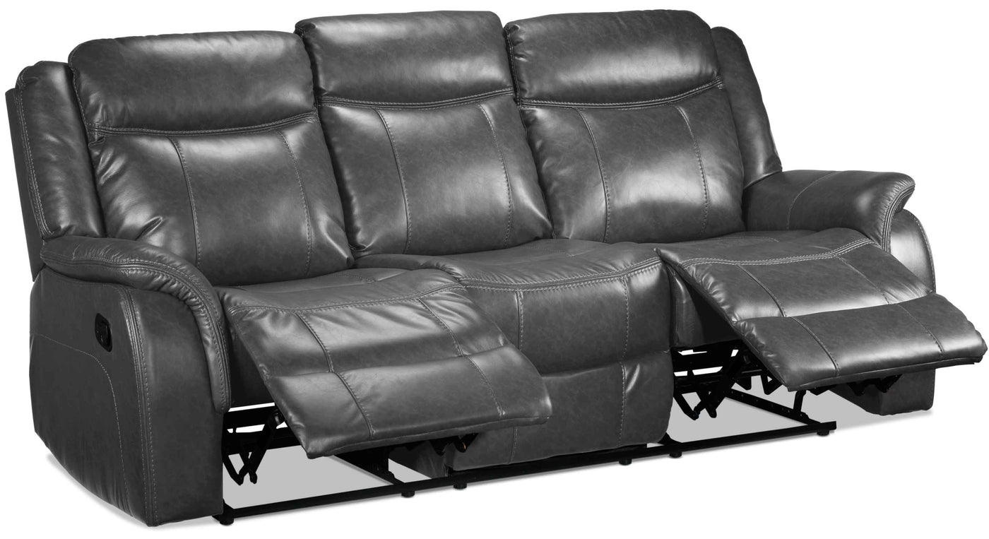 Scorpio Reclining Sofa, Reclining Loveseat and Glider Recliner - Grey