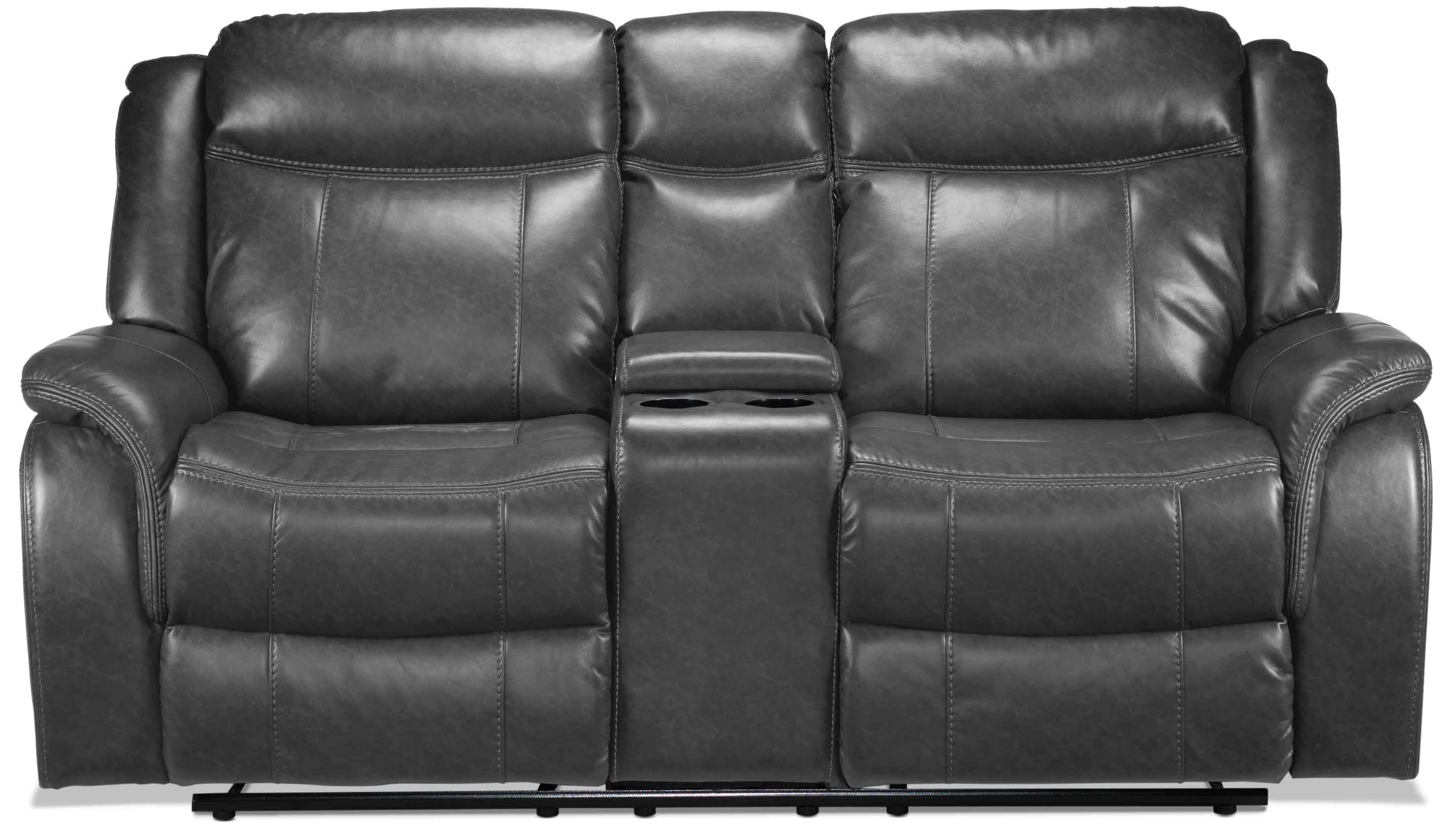 Scorpio Reclining Loveseat with Console - Grey