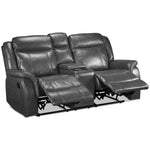 Scorpio Reclining Loveseat with Console - Grey