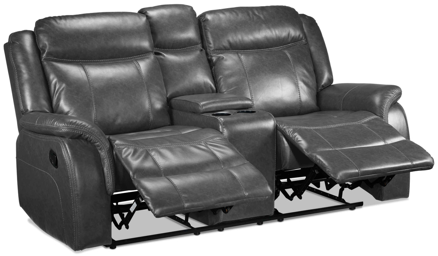 Scorpio Reclining Sofa, Reclining Loveseat and Glider Recliner - Grey