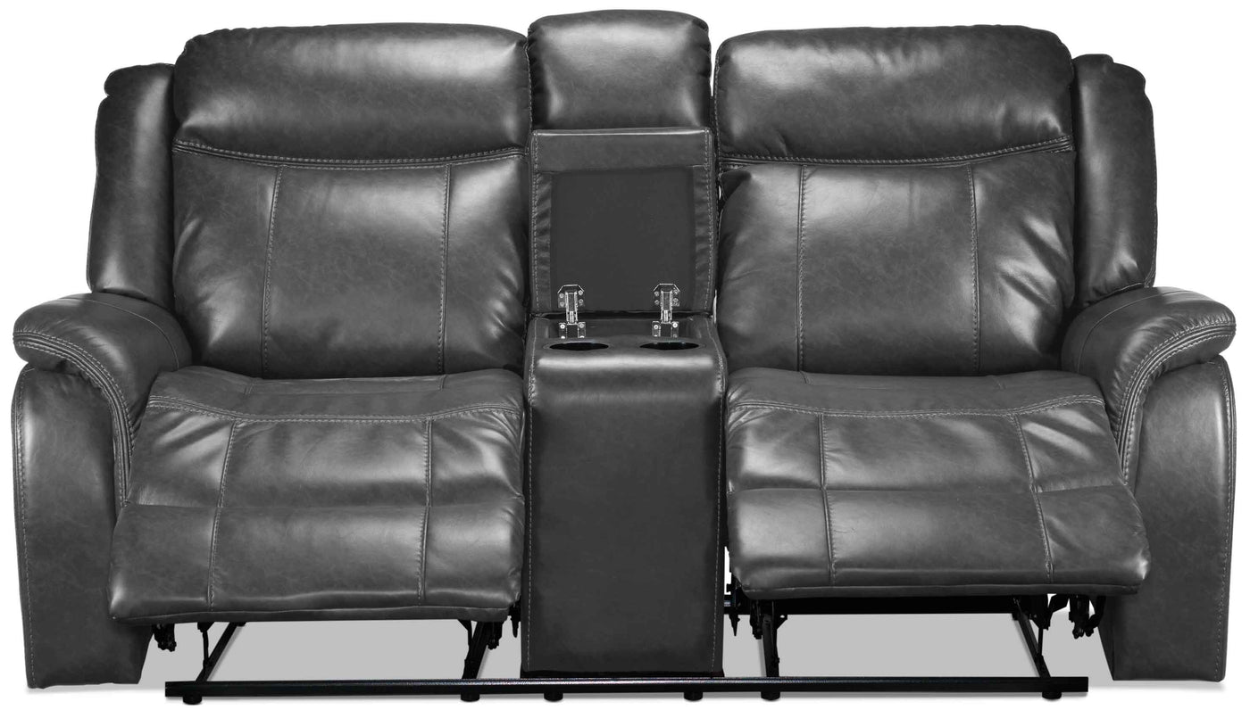 Scorpio Reclining Sofa, Reclining Loveseat and Glider Recliner - Grey