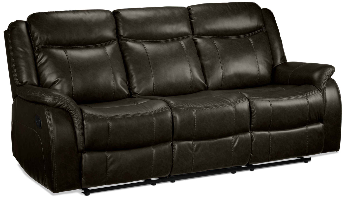 Scorpio Reclining Sofa and Glider - Brown
