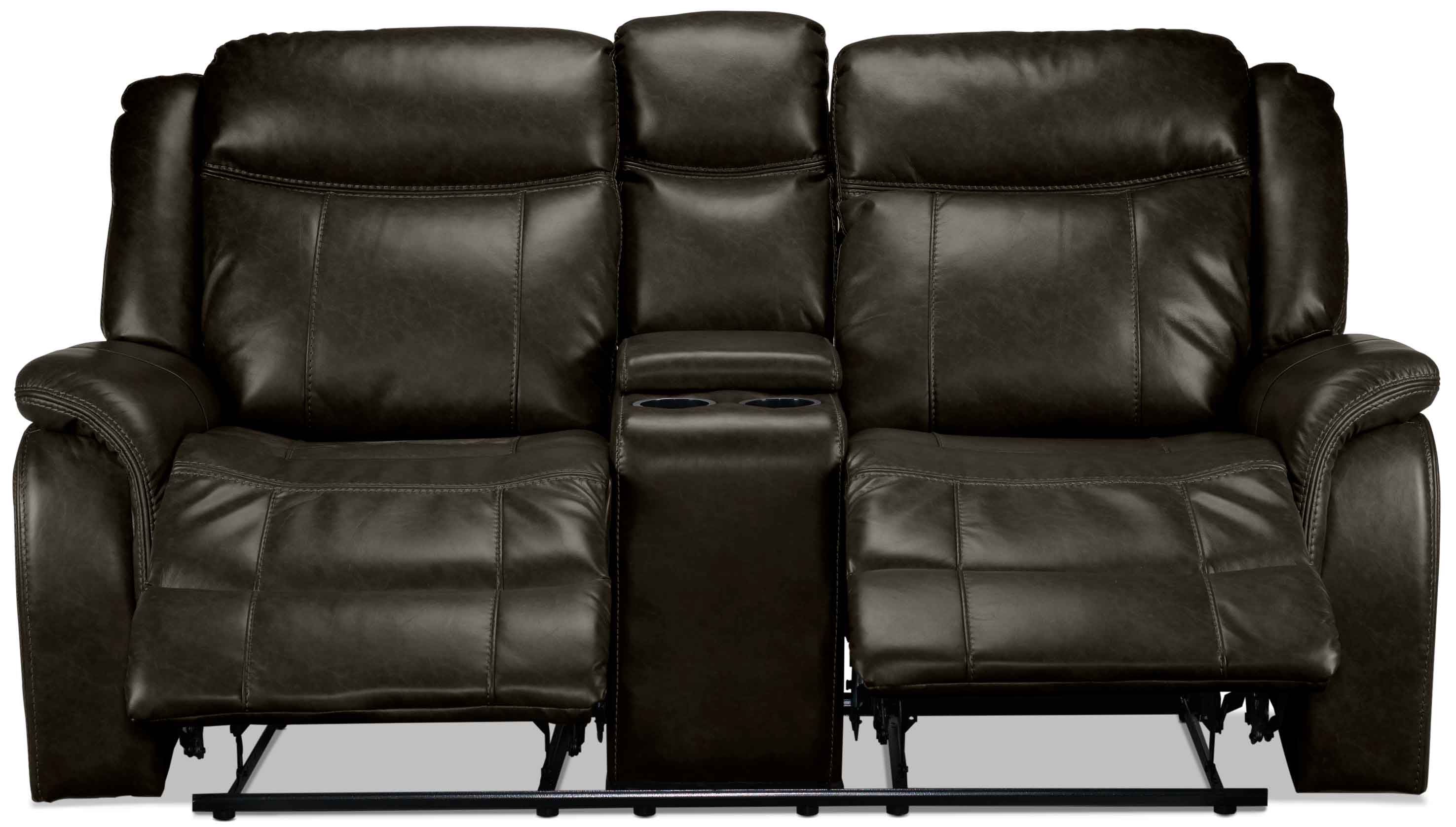 Scorpio Reclining Loveseat with Console - Brown