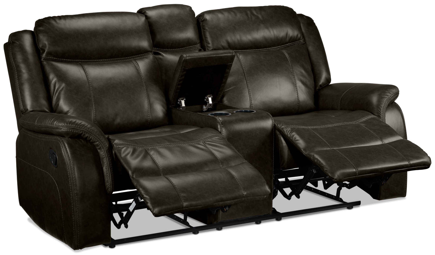 Scorpio Reclining Sofa, Reclining Loveseat and Glider Recliner - Brown