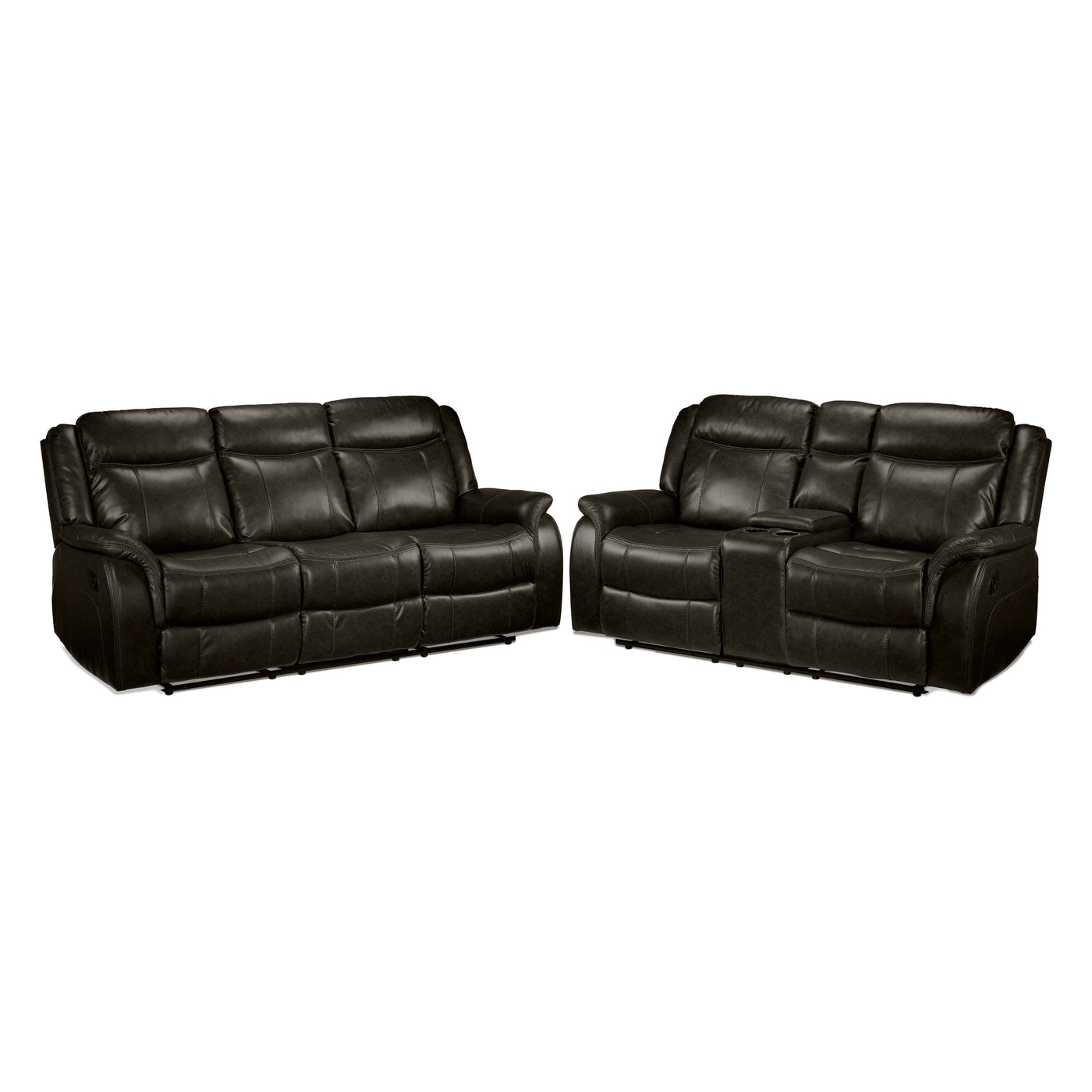 Scorpio Reclining Sofa and Reclining Loveseat - Brown