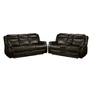 Scorpio Reclining Sofa and Reclining Loveseat - Brown