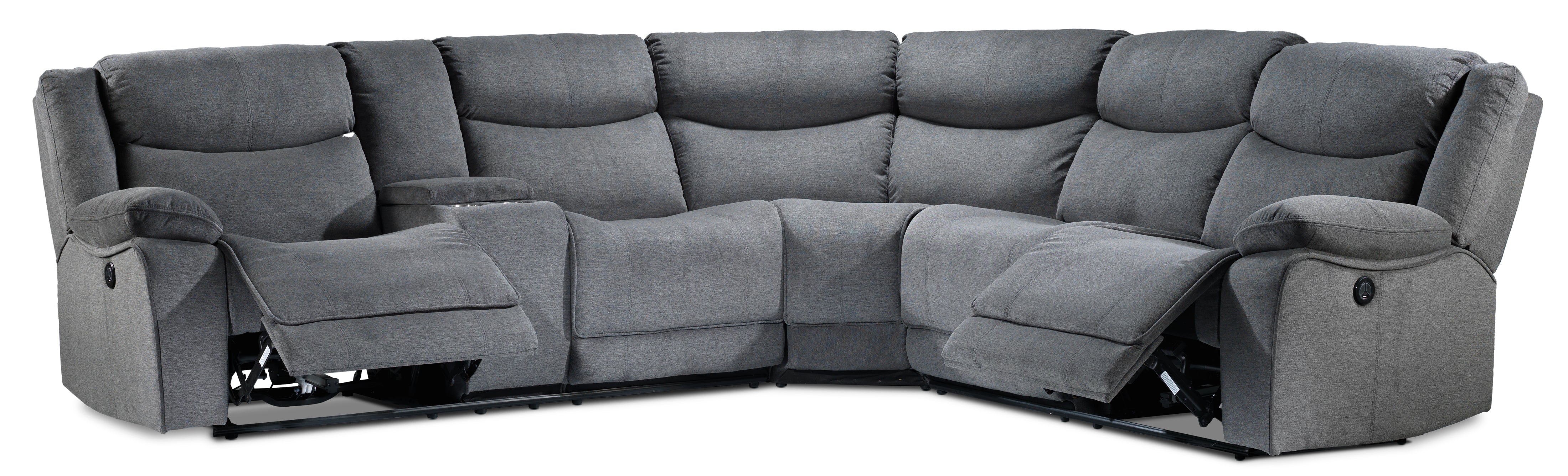 Saxon 3-Piece Power Reclining Sectional - Dynamite Charcoal