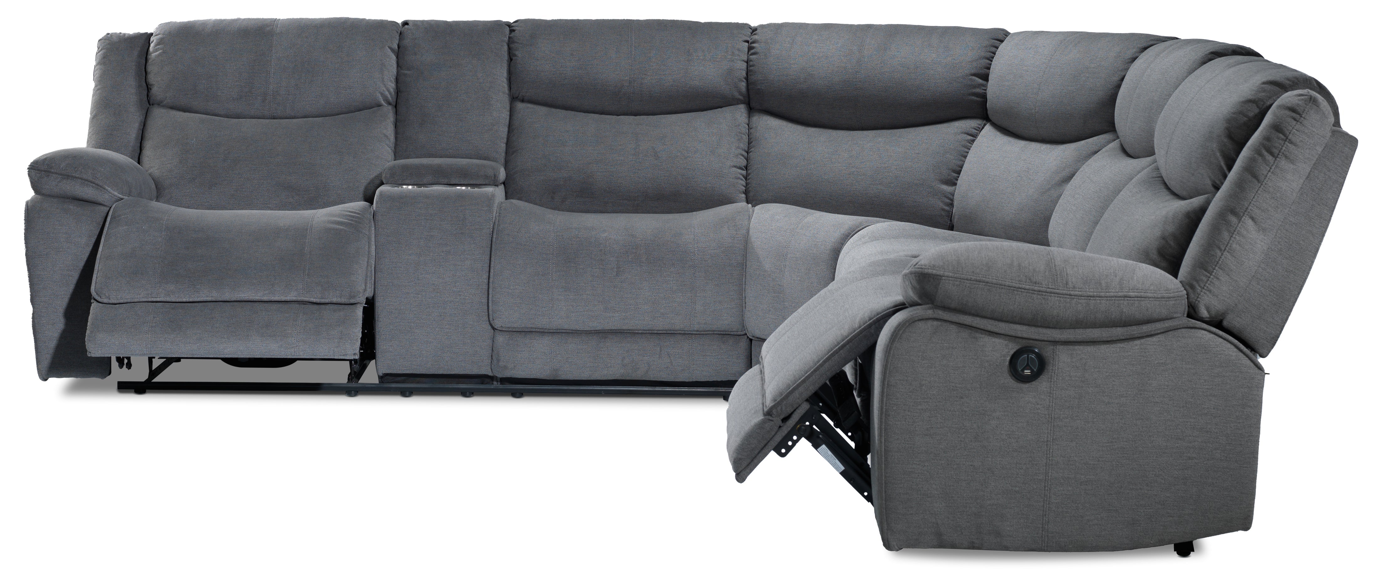 Saxon 3-Piece Power Reclining Sectional - Dynamite Charcoal