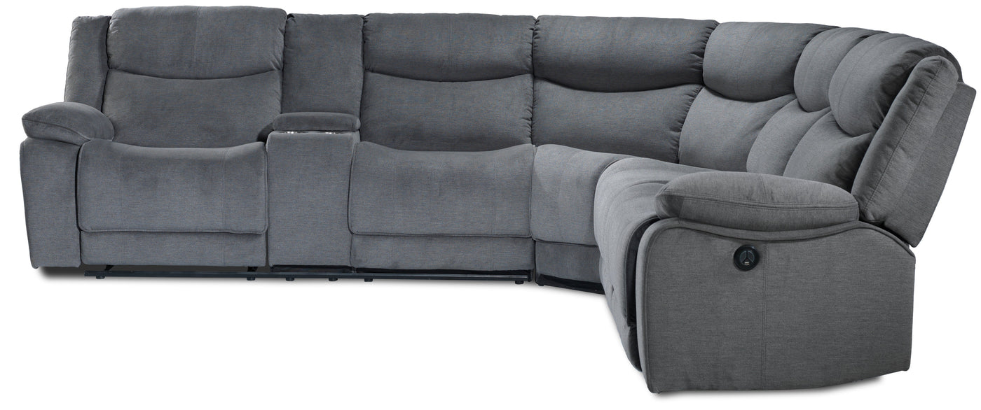 Saxon 3-Piece Power Reclining Sectional - Dynamite Charcoal
