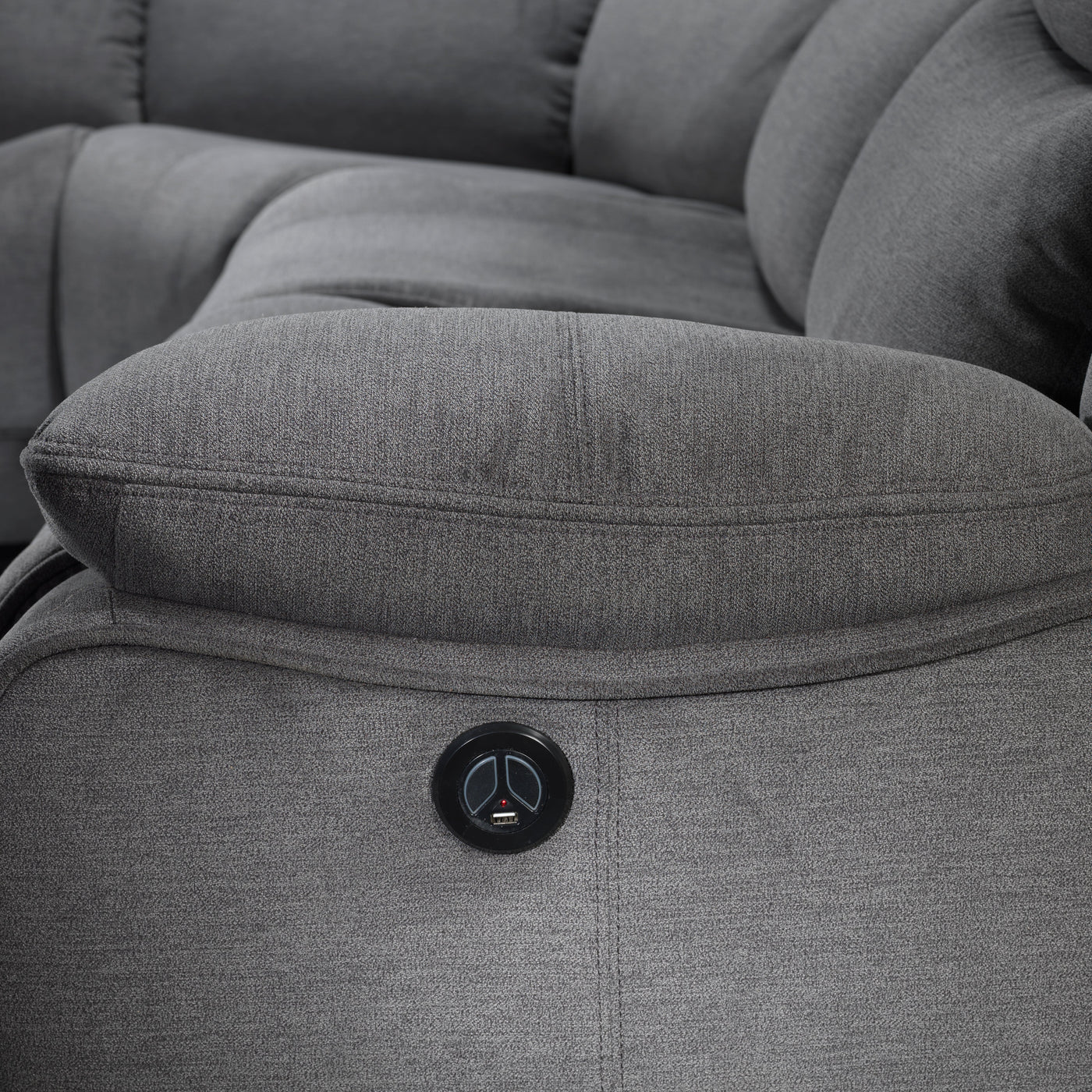 Saxon 3-Piece Power Reclining Sectional - Dynamite Charcoal