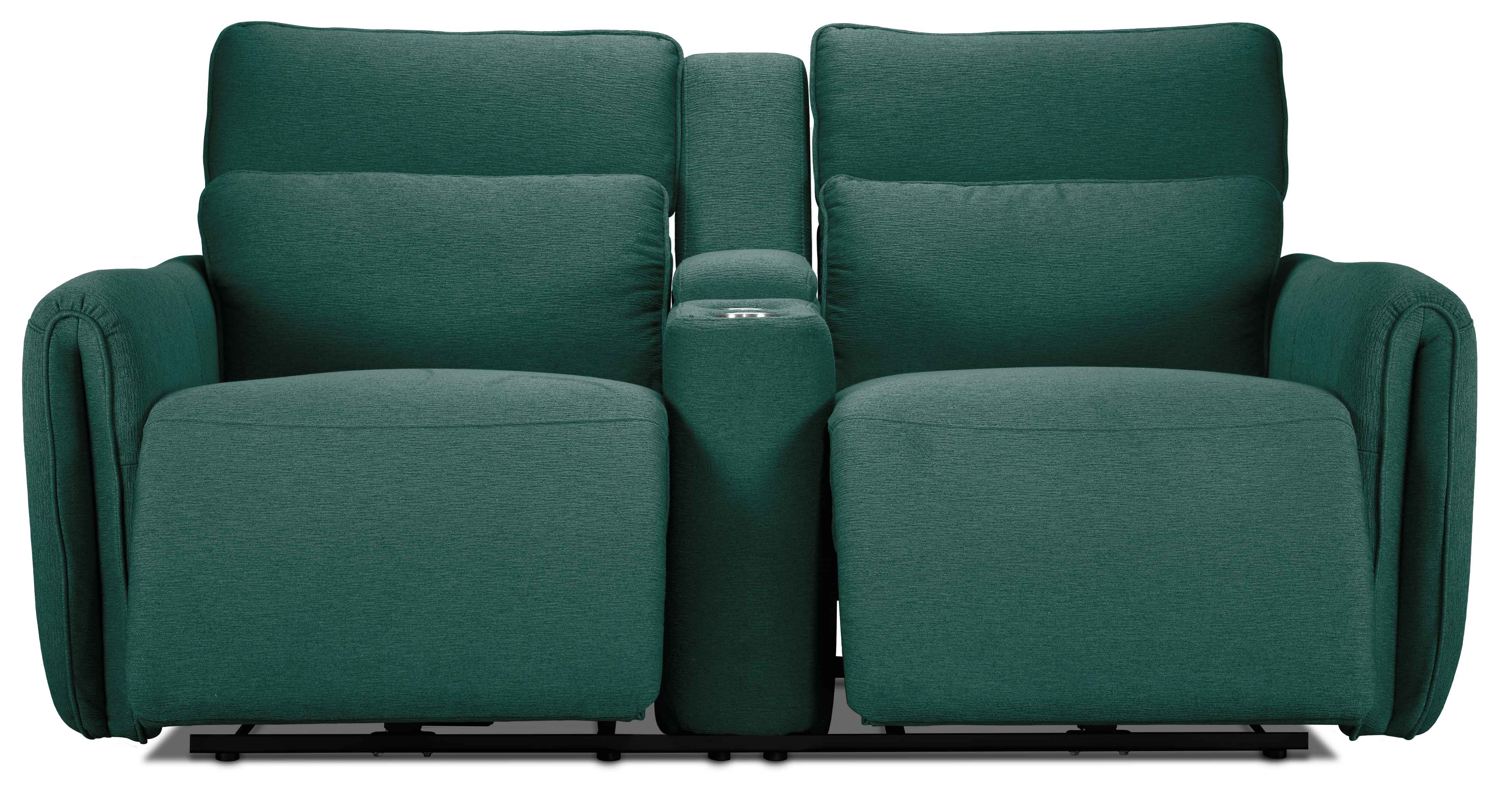 Larsen Power Reclining Sofa and Loveseat Set - Peacock