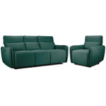 Larsen Power Reclining Sofa and Chair Set - Peacock