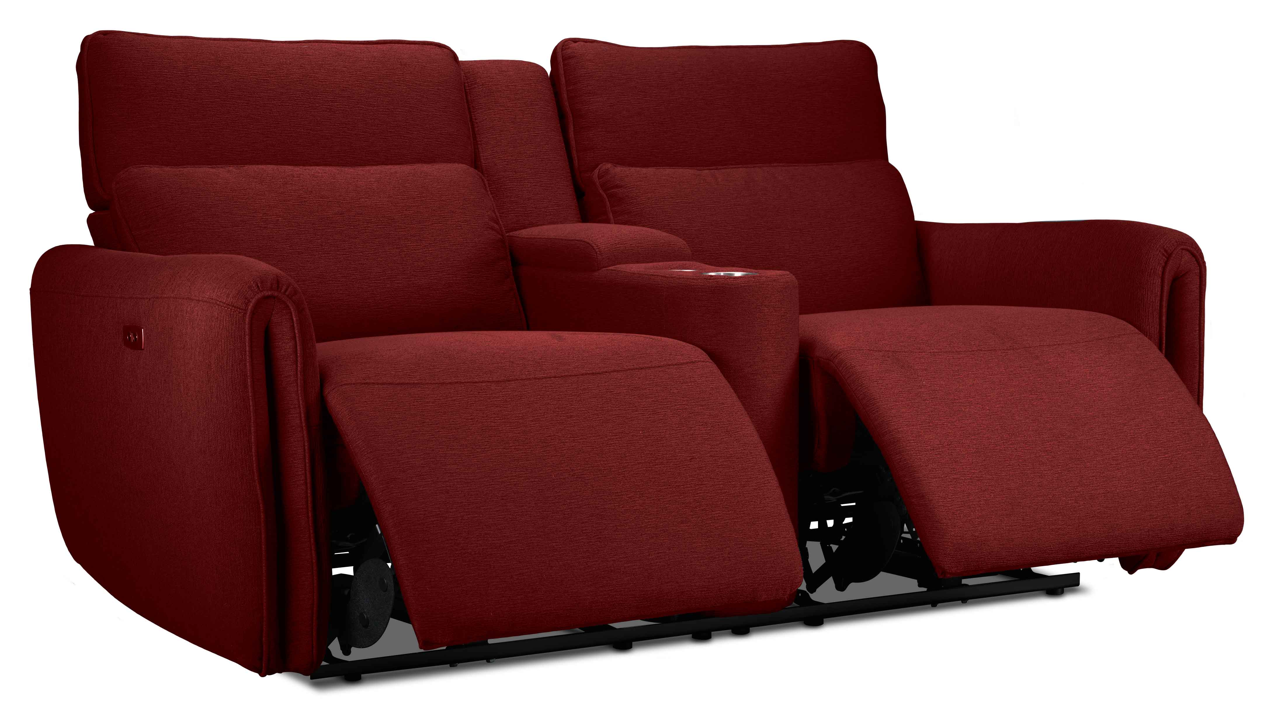 Larsen Power Reclining Sofa, Loveseat and Chair Set - Scarlet