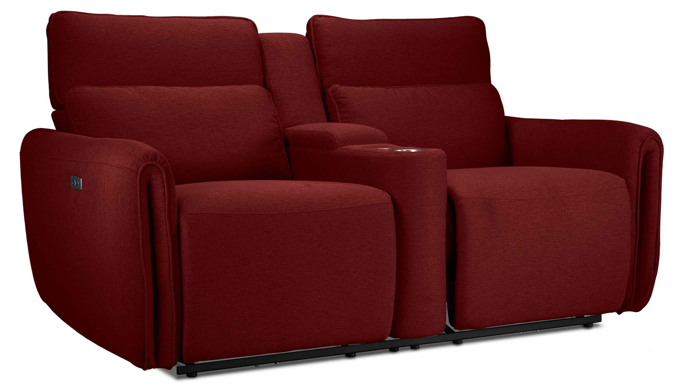Larsen Power Reclining Loveseat - Scarlet