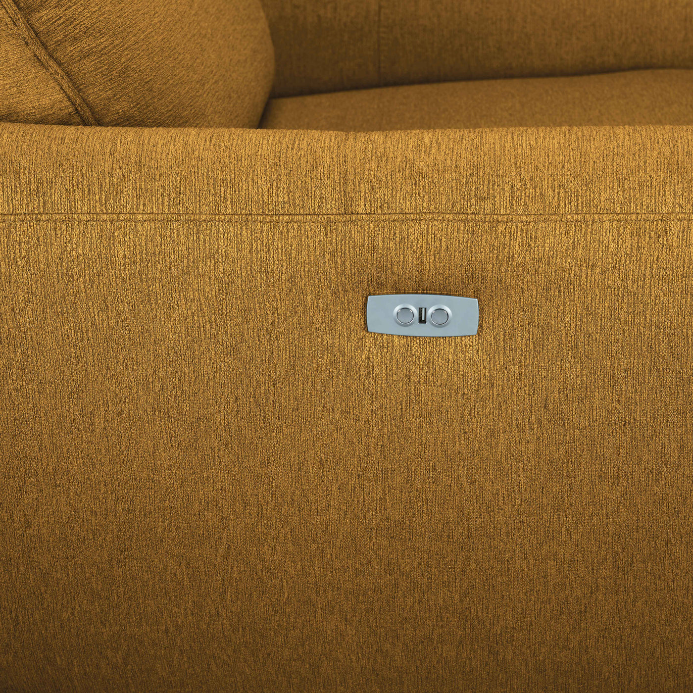 Larsen Power Reclining Sofa, Loveseat and Chair Set - Curry