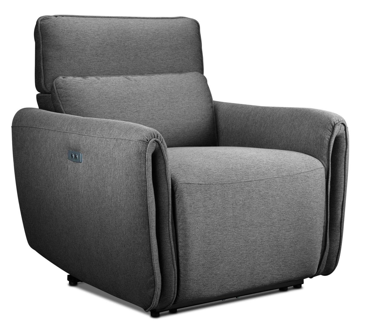 Larsen Power Reclining Sofa and Chair Set - Platinum Grey