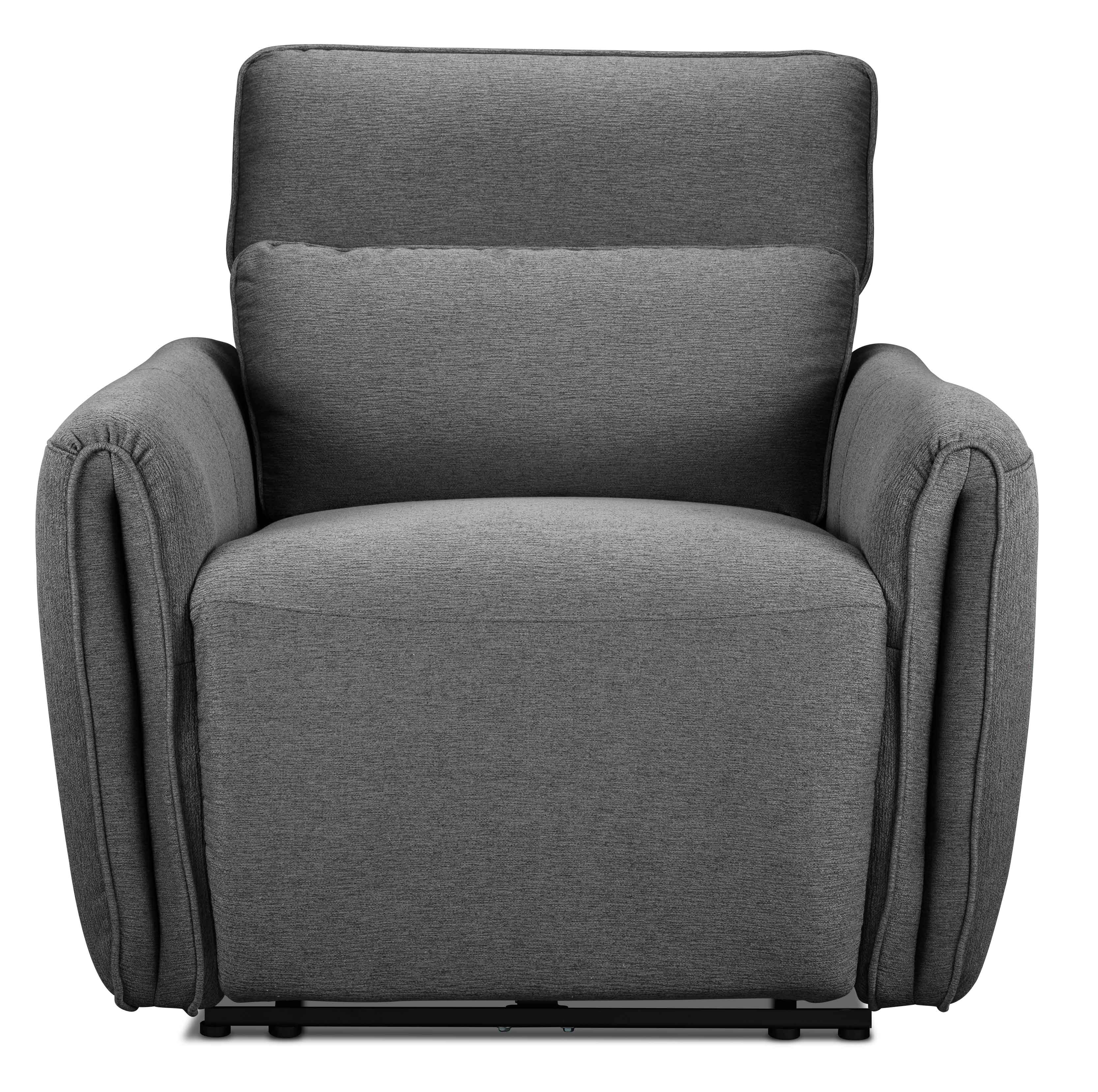 Larsen Power Reclining Sofa, Loveseat and Chair Set - Platinum Grey