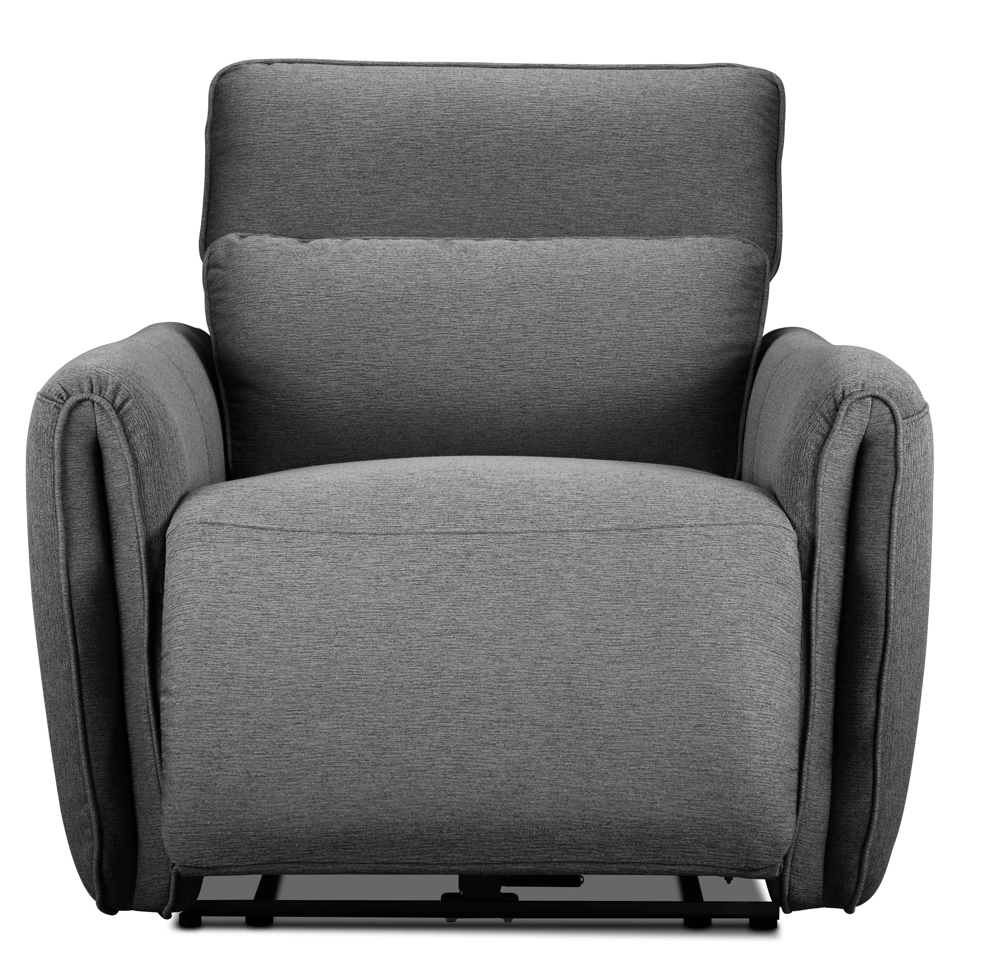 Larsen Power Reclining Sofa, Loveseat and Chair Set - Platinum Grey