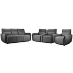 Larsen Power Reclining Sofa, Loveseat and Chair Set - Platinum Grey