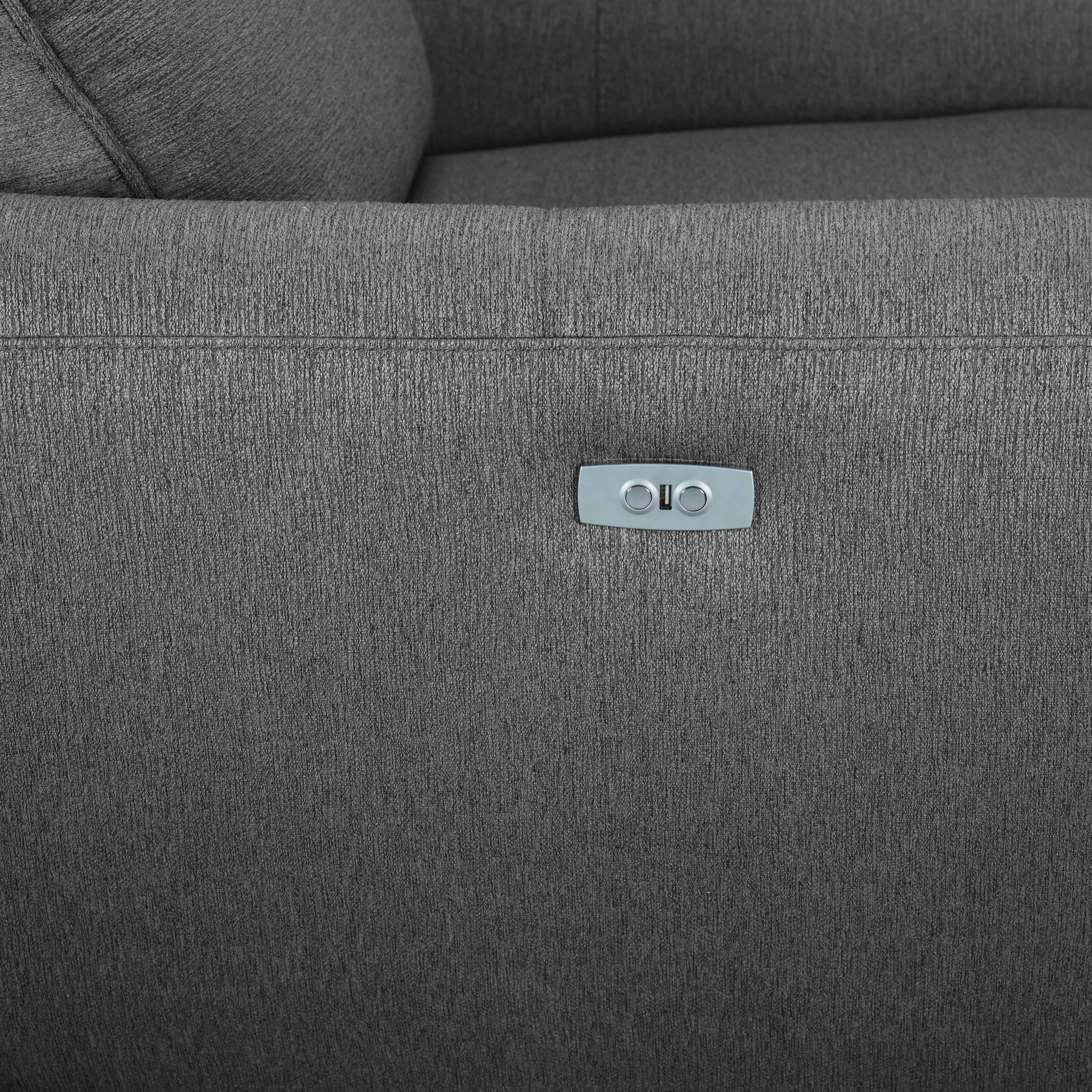Larsen Power Reclining Sofa and Chair Set - Platinum Grey