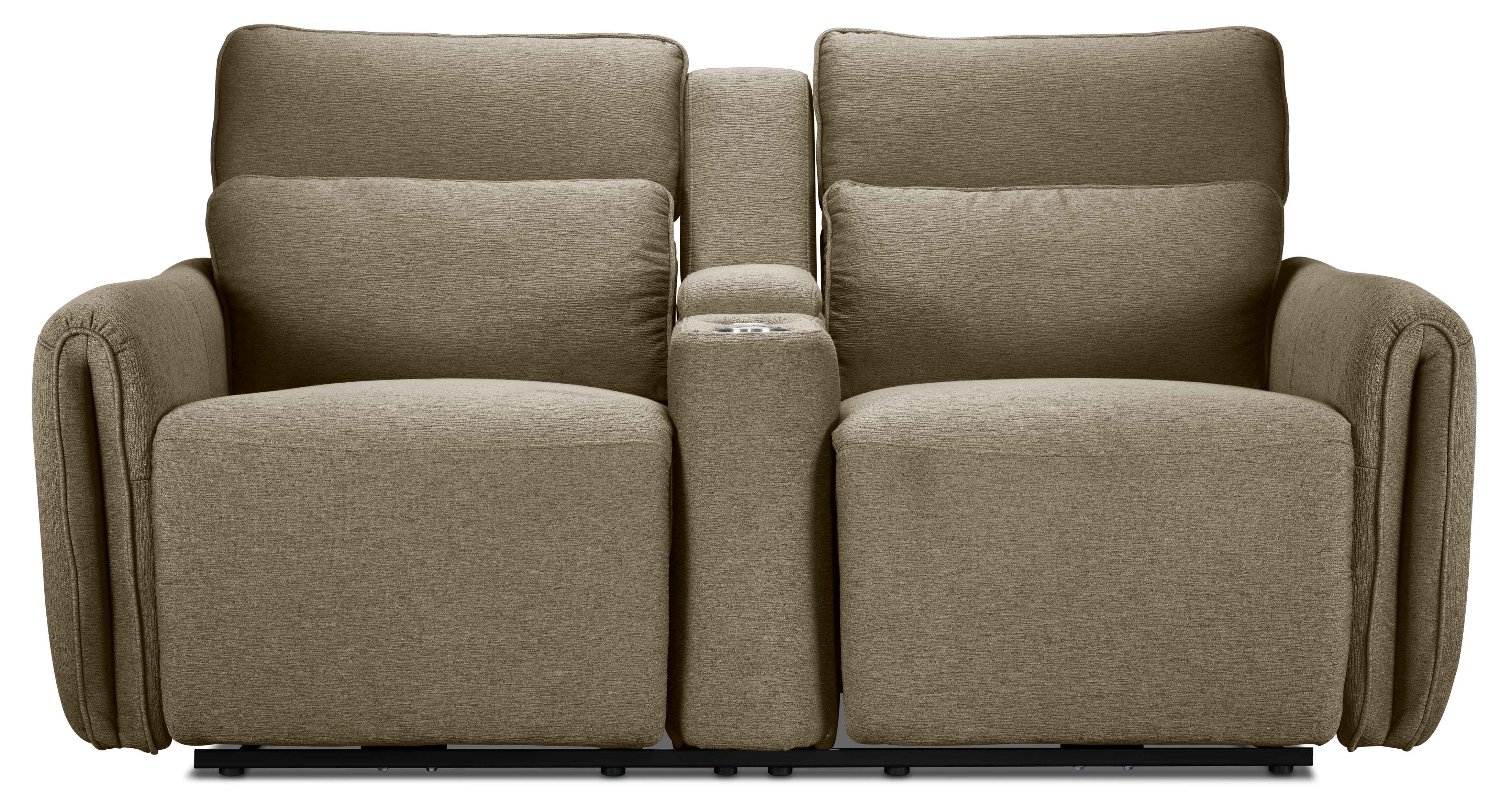 Larsen Power Reclining Sofa and Loveseat Set - Sand