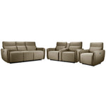 Larsen Power Reclining Sofa, Loveseat and Chair Set - Sand