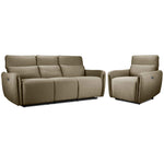 Larsen Power Reclining Sofa and Chair Set - Sand