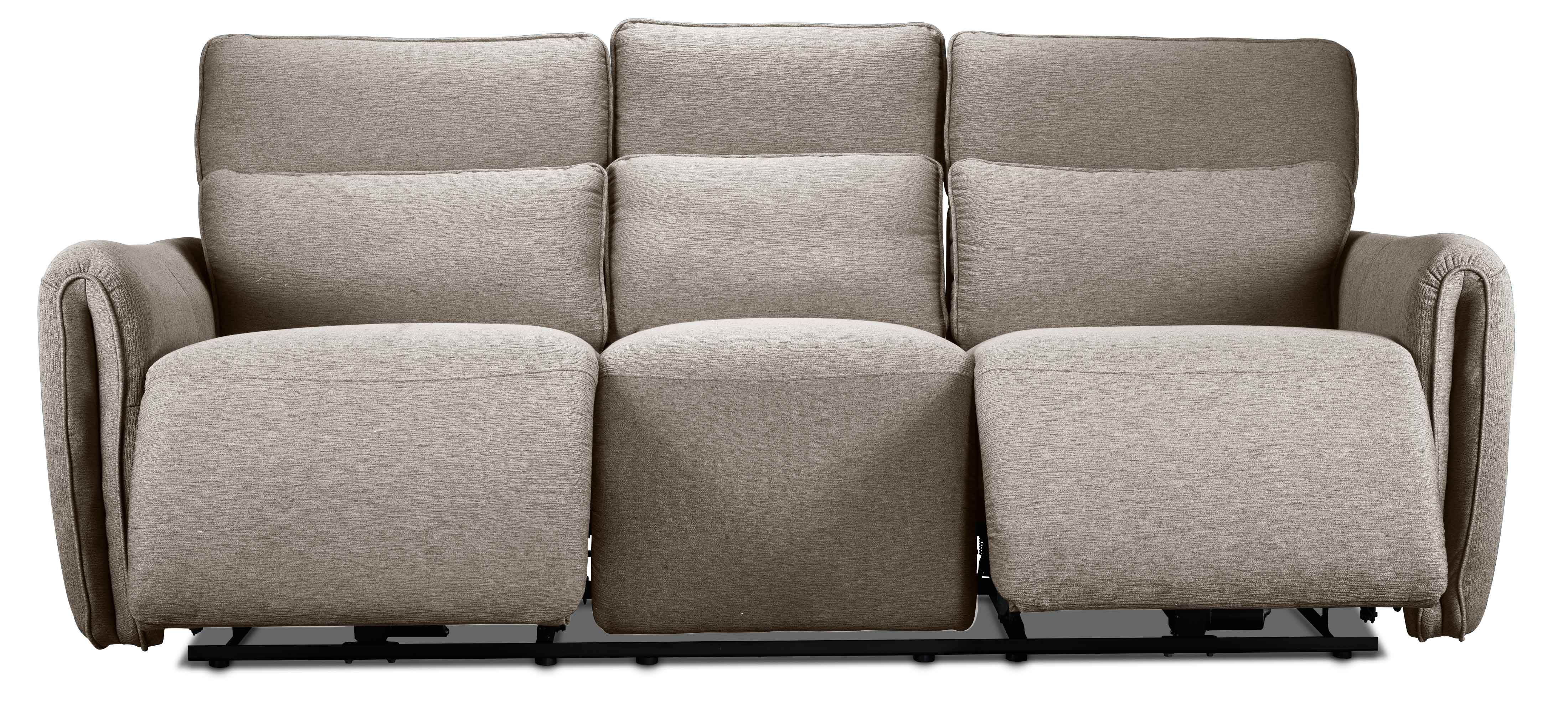 Larsen Power Reclining Sofa, Loveseat and Chair Set - Pearl