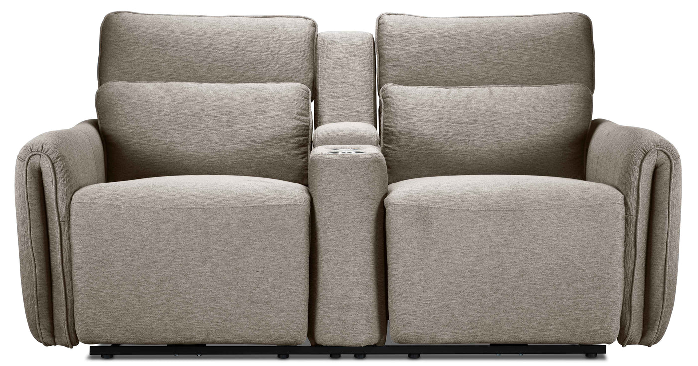 Larsen Power Reclining Sofa, Loveseat and Chair Set - Pearl