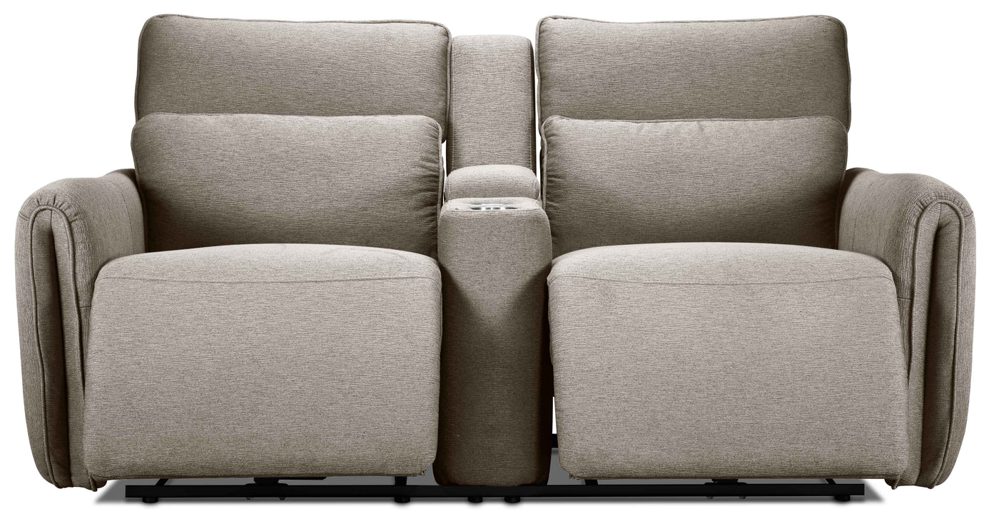 Larsen Power Reclining Sofa, Loveseat and Chair Set - Pearl