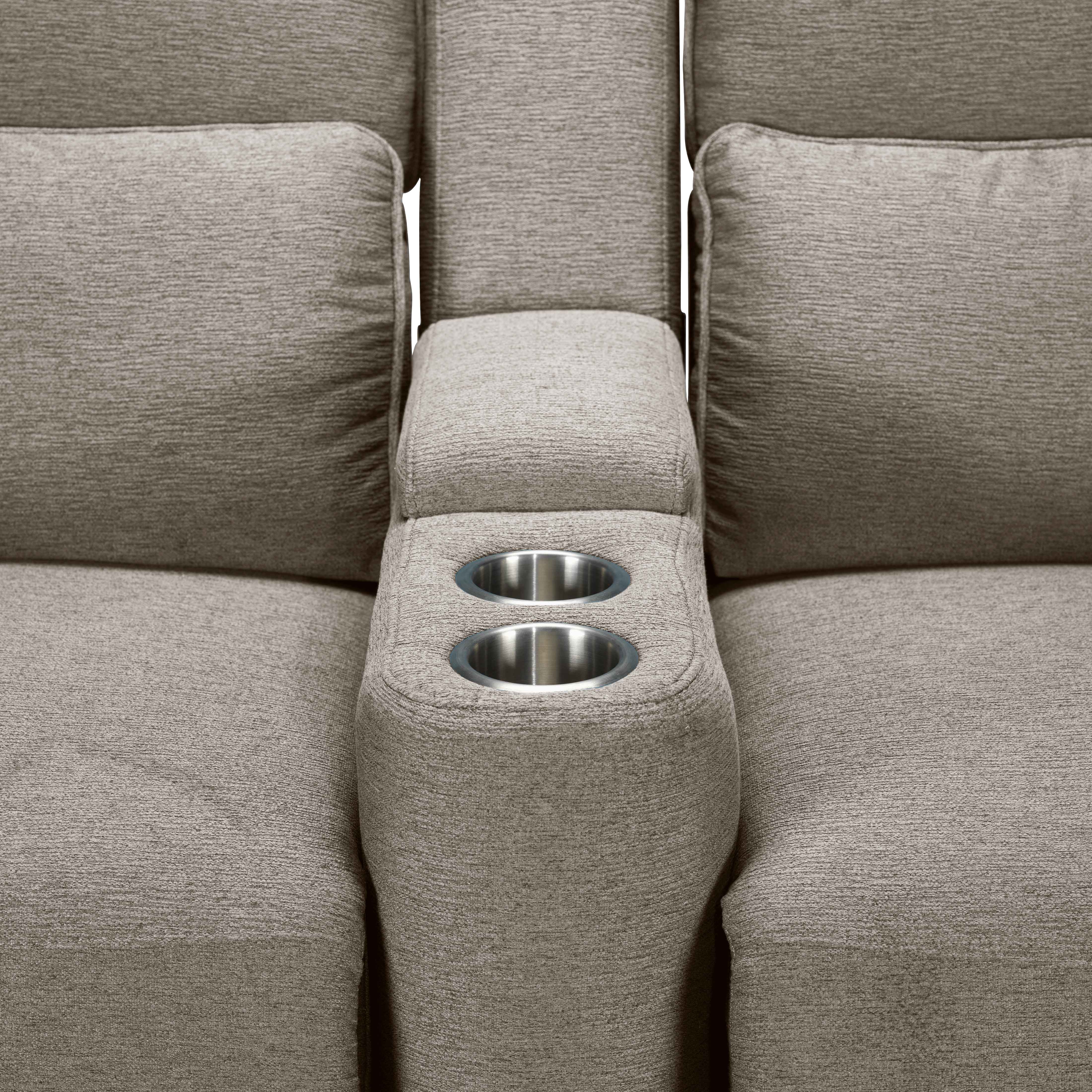 Larsen Power Reclining Sofa and Loveseat Set - Pearl