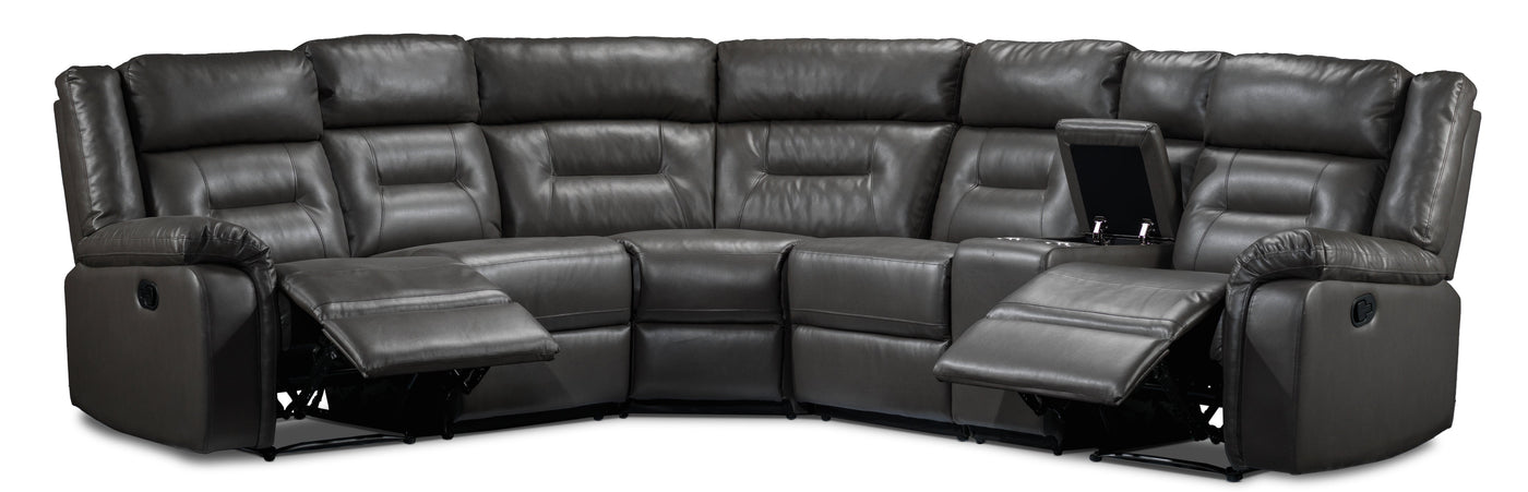 Conan 6-Piece Reclining Sectional - Grey