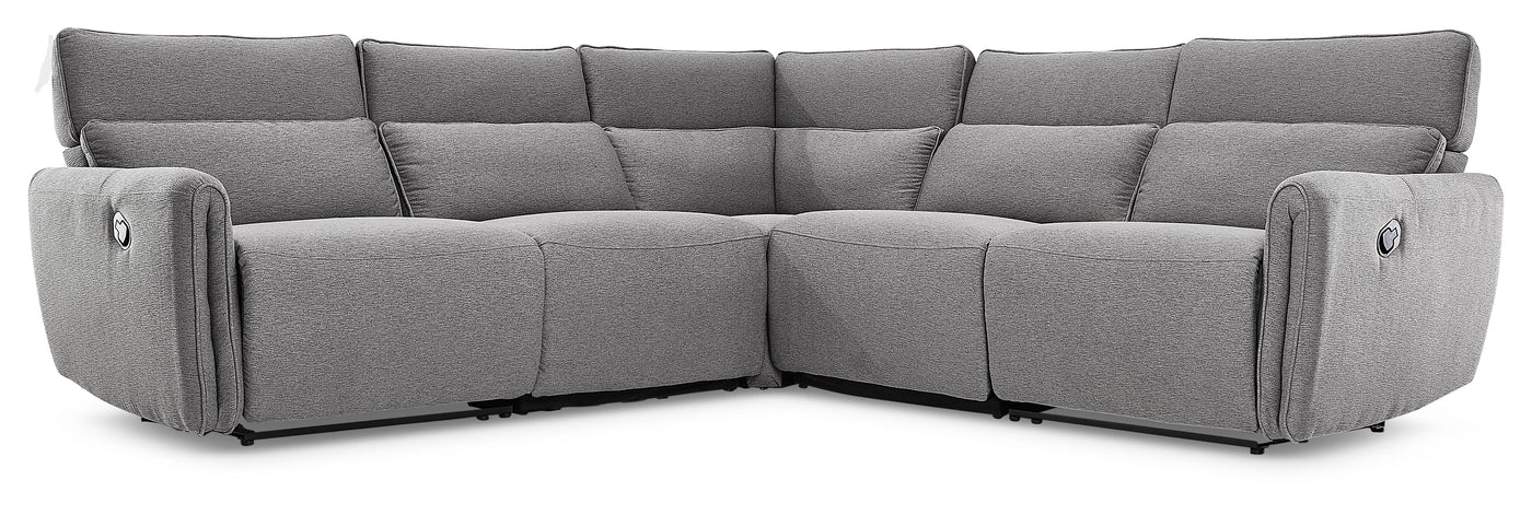 Larsen 5-Piece Reclining Sectional - Grey