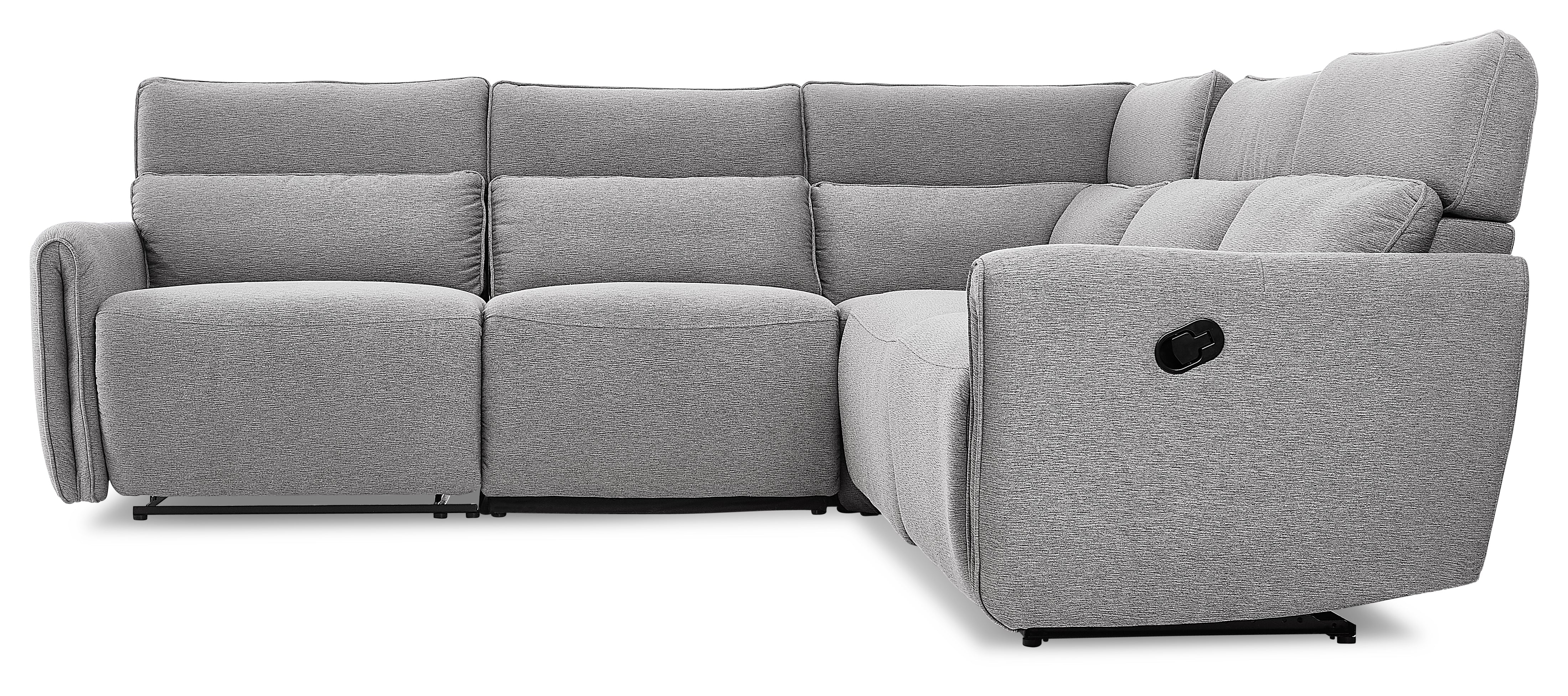Larsen 5-Piece Reclining Sectional - Grey