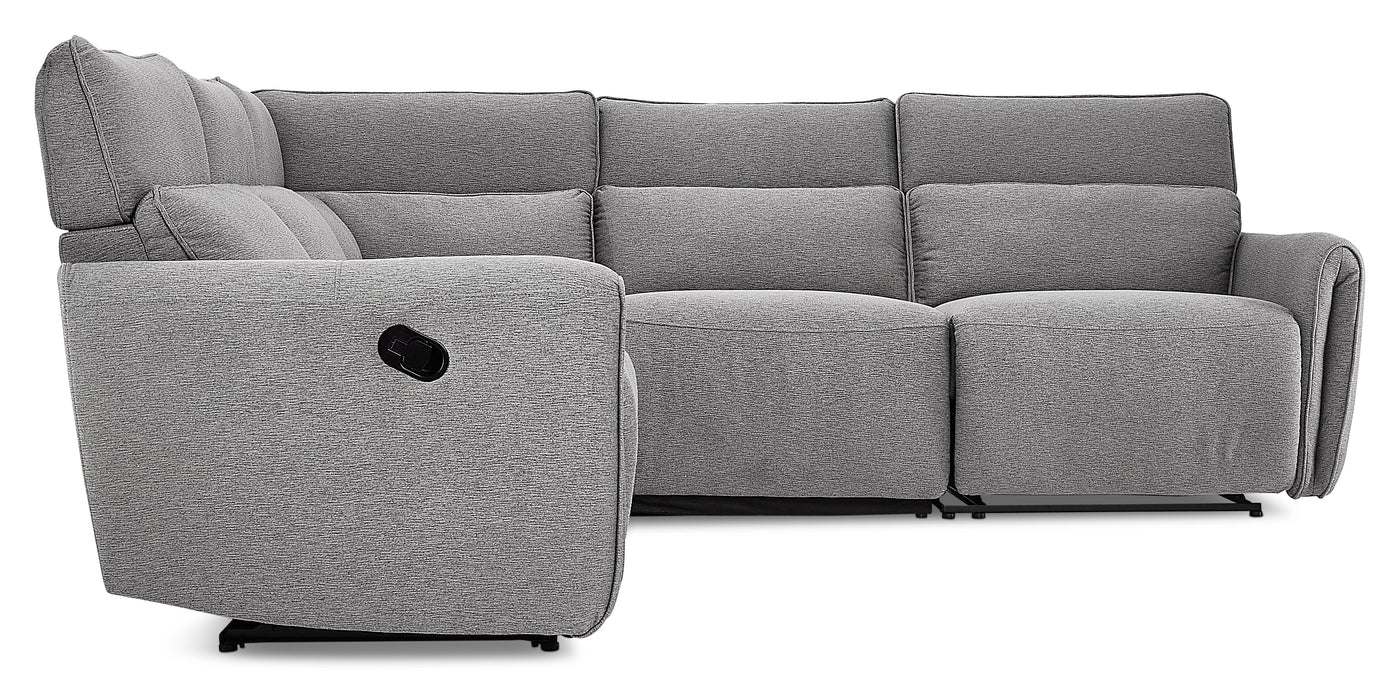 Larsen 5-Piece Reclining Sectional - Grey