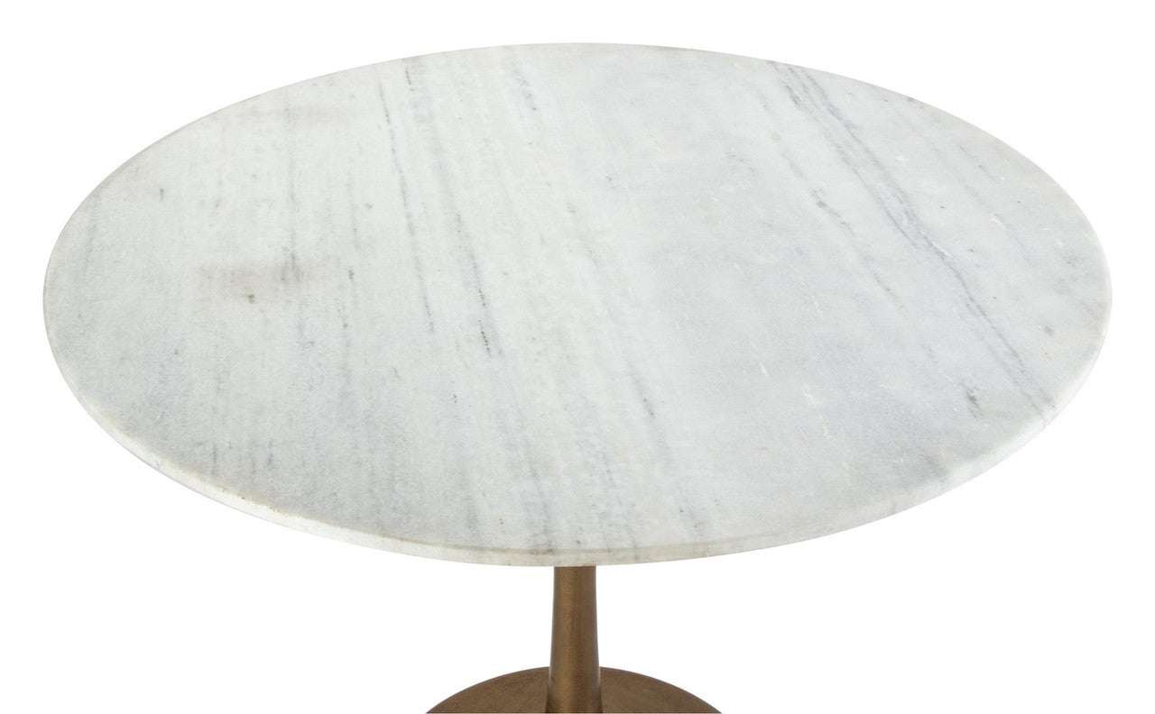 Butik Marble Round Dining Table - White/Gold