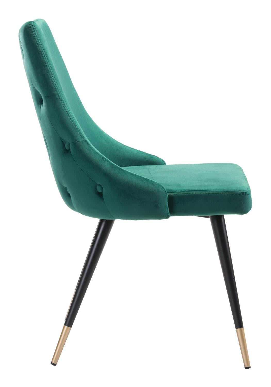 Travis Dining Chair - Green Velvet - Set of 2