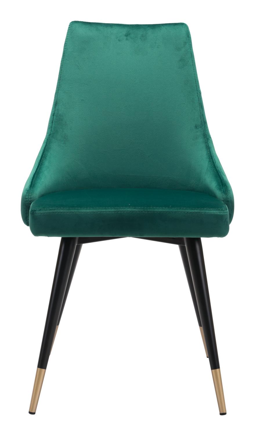 Travis Dining Chair - Green Velvet - Set of 2