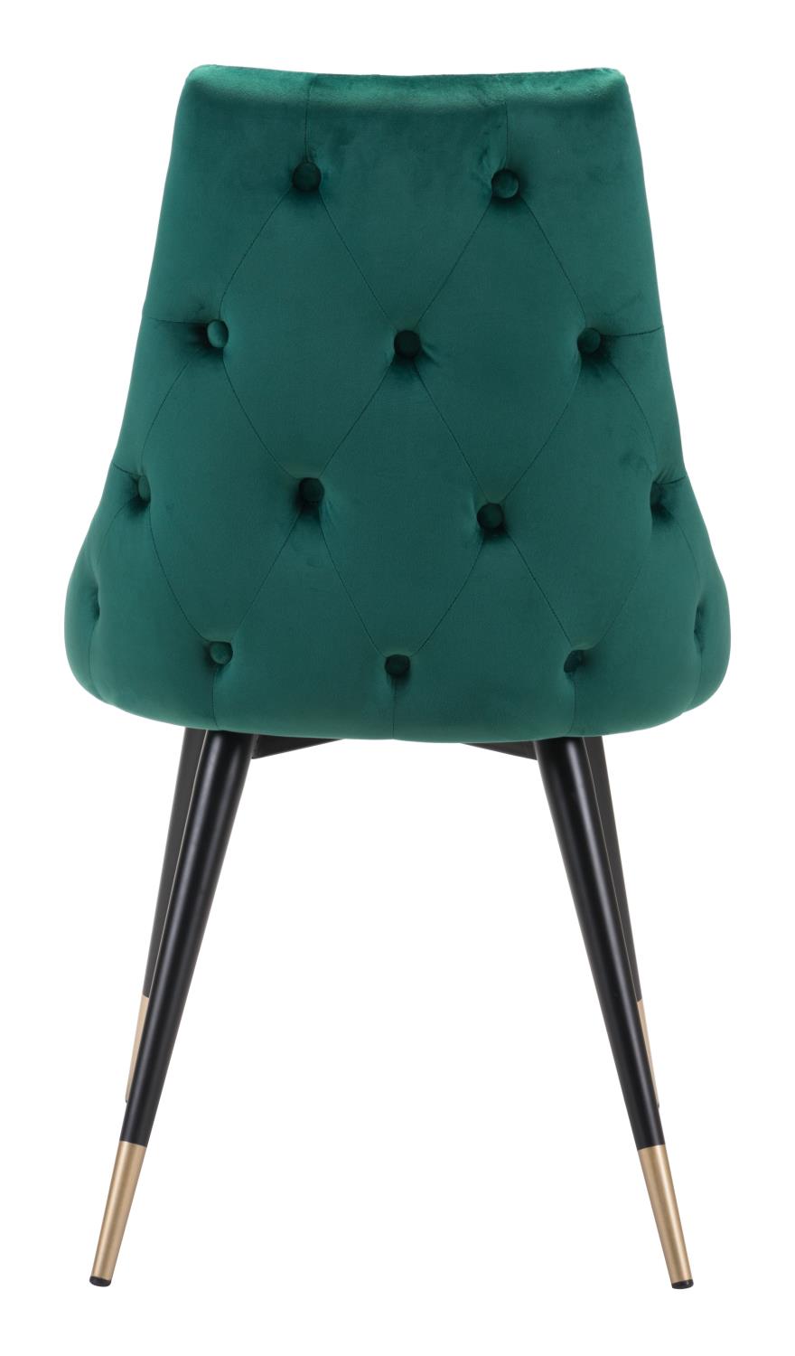 Travis Dining Chair - Green Velvet - Set of 2