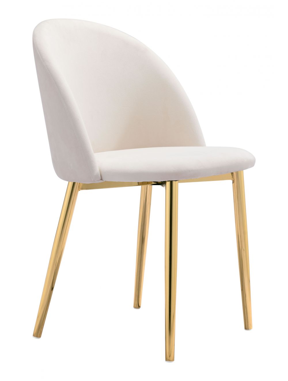 Nezh Elegant Dining Chair - Cream/Gold - Set of 2