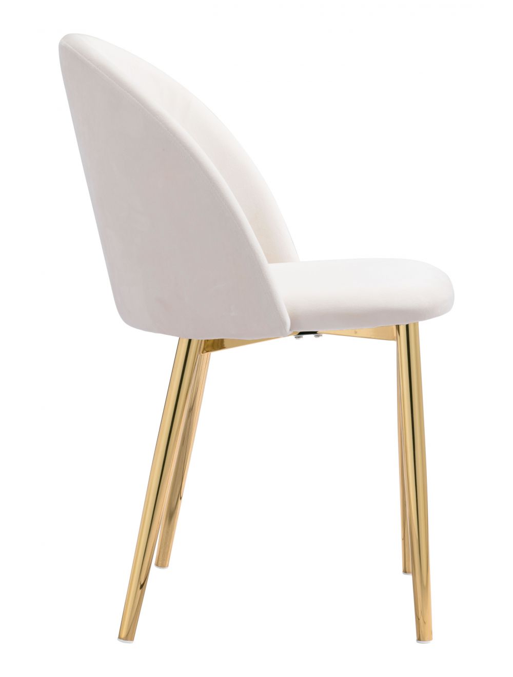 Nezh Elegant Dining Chair - Cream/Gold - Set of 2