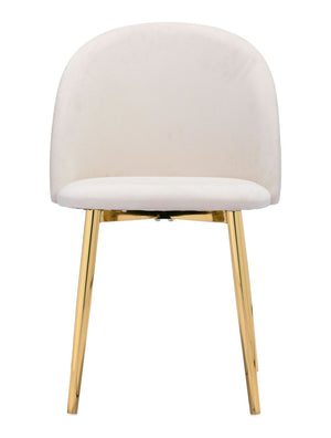Nezh Elegant Dining Chair - Cream/Gold - Set of 2