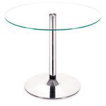 Aliso 39" Round Glass Dining Table - Chrome