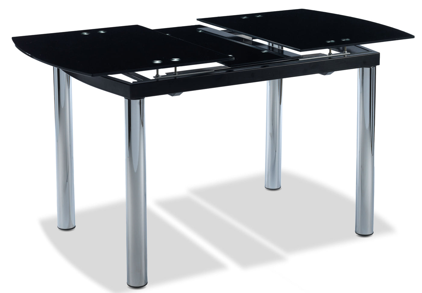 Fino Extendable Dining Table - Black, Chrome