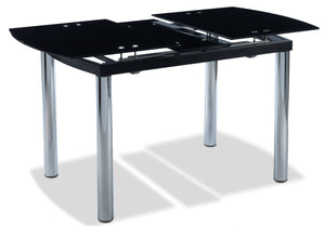 Fino Extendable Dining Table - Black, Chrome