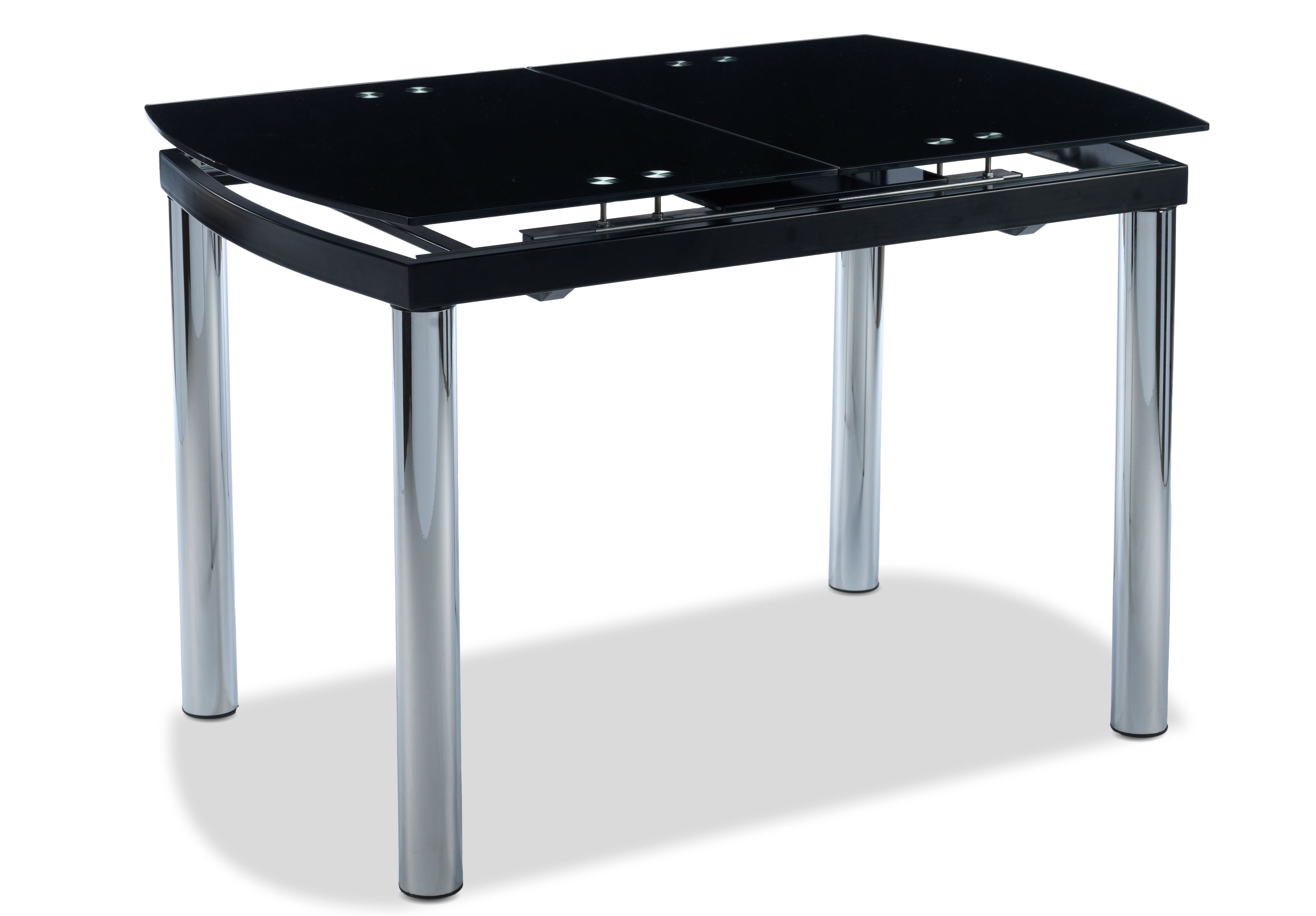 Fino Extendable Dining Table - Black, Chrome
